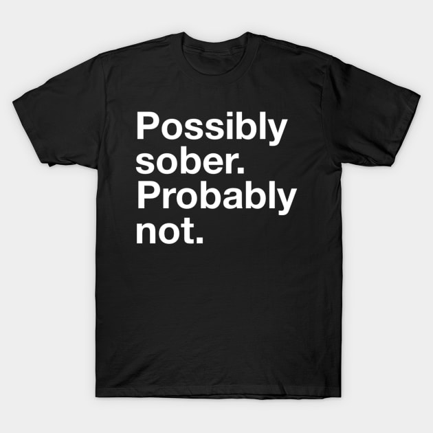 Possibly Sober. Probably Not. T-Shirt by GrayDaiser